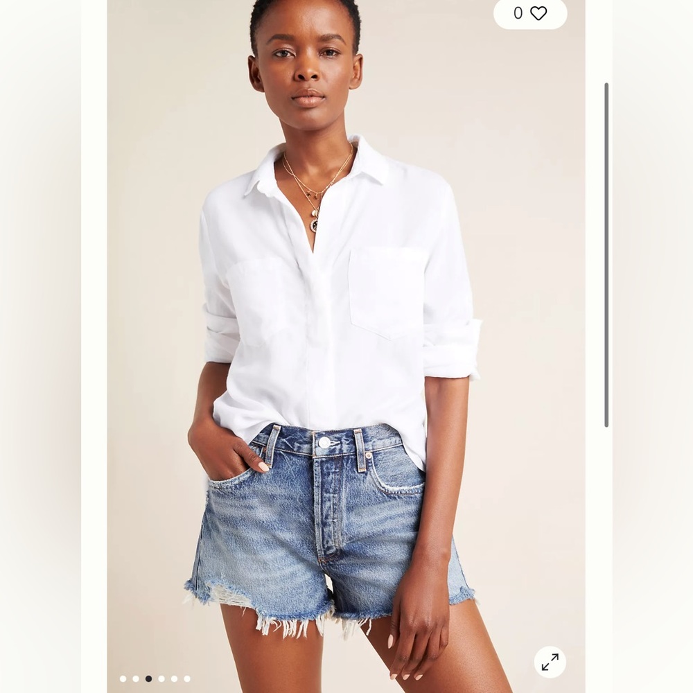 Pre-owned AGOLDE Parker Vintage Cut Off Denim Shorts rock steady size 25 2 4